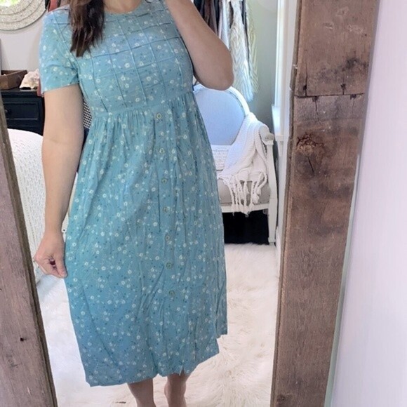 Erika Studios vintage petite medium floral maxi dress - Picture 2 of 10